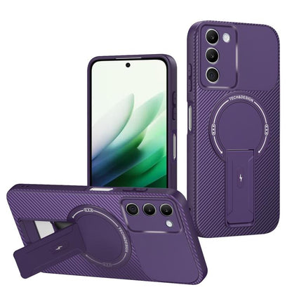Carbon Fiber Texture MagSafe Phone Case with Holder, For Redmi K90 Pro Max / Poco F8 Ultra, For Redmi 15C 5G / 4G EU 173mm, For Redmi 15 5G Global / 15 4G SEA 169mm, For Redmi 15 5G / 4G EU 171mm, For Redmi 15C 5G / 4G Global 171mm                     ...