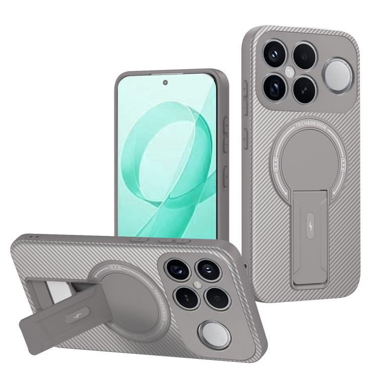 Carbon Fiber Texture MagSafe Phone Case with Holder, For Redmi K90 Pro Max / Poco F8 Ultra, For Redmi 15C 5G / 4G EU 173mm, For Redmi 15 5G Global / 15 4G SEA 169mm, For Redmi 15 5G / 4G EU 171mm, For Redmi 15C 5G / 4G Global 171mm                     ...