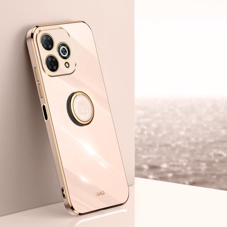 XINLI Straight Edge 6D Electroplate TPU Phone Case with Ring Holder, For Wiko Hi Enjoy 80 Plus, For Wiko Hi Enjoy 80 Pro