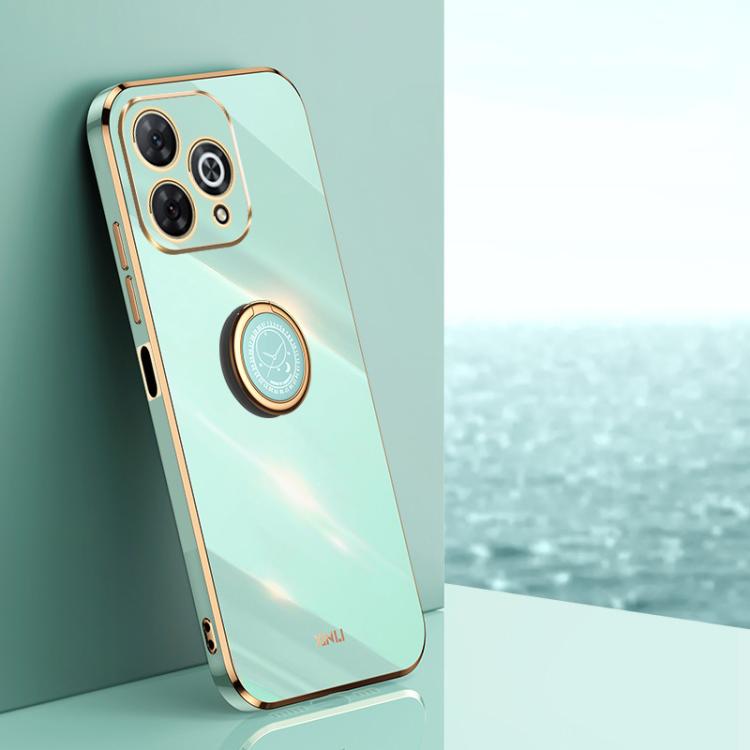 XINLI Straight Edge 6D Electroplate TPU Phone Case with Ring Holder, For Wiko Hi Enjoy 80 Plus, For Wiko Hi Enjoy 80 Pro