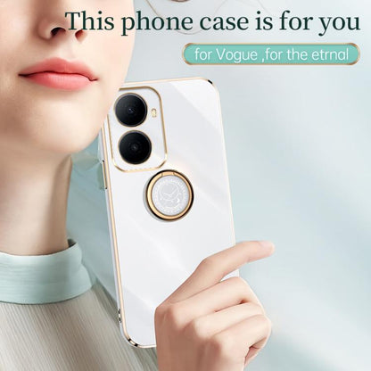 XINLI Straight Edge 6D Electroplate TPU Phone Case with Ring Holder, For Wiko Hi Enjoy 80 Plus, For Wiko Hi Enjoy 80 Pro