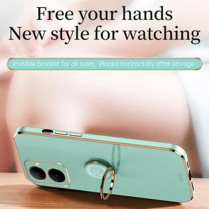 XINLI Straight Edge 6D Electroplate TPU Phone Case with Ring Holder, For Wiko Hi Enjoy 80 Plus, For Wiko Hi Enjoy 80 Pro