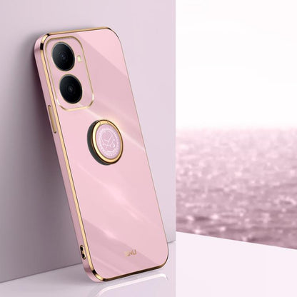 XINLI Straight Edge 6D Electroplate TPU Phone Case with Ring Holder, For Wiko Hi Enjoy 80 Plus, For Wiko Hi Enjoy 80 Pro