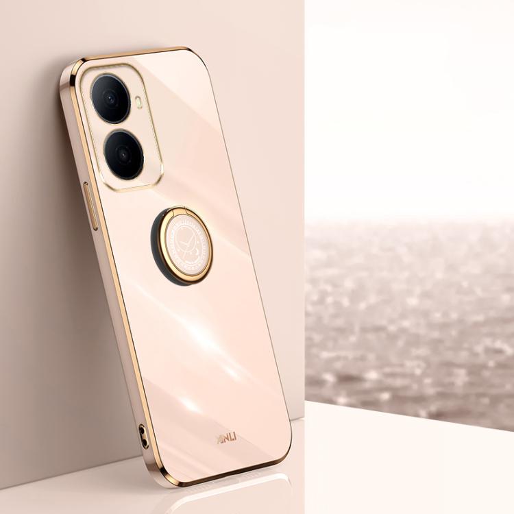 XINLI Straight Edge 6D Electroplate TPU Phone Case with Ring Holder, For Wiko Hi Enjoy 80 Plus, For Wiko Hi Enjoy 80 Pro