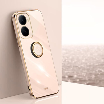 XINLI Straight Edge 6D Electroplate TPU Phone Case with Ring Holder, For Wiko Hi Enjoy 80 Plus, For Wiko Hi Enjoy 80 Pro