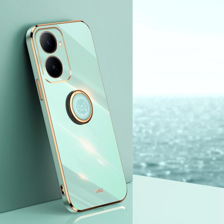 XINLI Straight Edge 6D Electroplate TPU Phone Case with Ring Holder, For Wiko Hi Enjoy 80 Plus, For Wiko Hi Enjoy 80 Pro