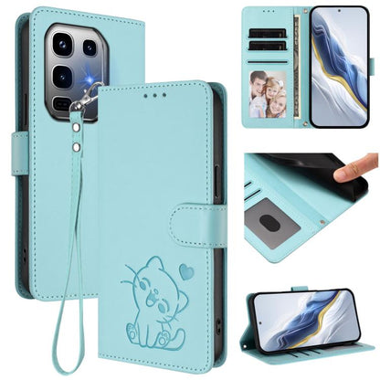 Embossed Heart Cat Leather Phone Case with Hand Strap, For Infinix GT 30 Pro, For Infinix Note 50s 5G, For Infinix Note 50X 5G, For Infinix Note 50 Pro+ 5G, For Infinix Note 50 Pro 4G / 50 4G, For Infinix Hot 50i 4G / Smart 9 4G                        ...