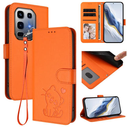 Embossed Heart Cat Leather Phone Case with Hand Strap, For Infinix GT 30 Pro, For Infinix Note 50s 5G, For Infinix Note 50X 5G, For Infinix Note 50 Pro+ 5G, For Infinix Note 50 Pro 4G / 50 4G, For Infinix Hot 50i 4G / Smart 9 4G                        ...