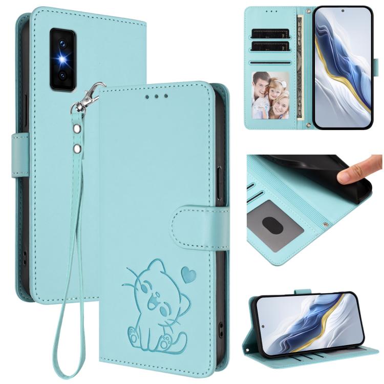 Embossed Heart Cat Leather Phone Case with Hand Strap, For Infinix GT 30 Pro, For Infinix Note 50s 5G, For Infinix Note 50X 5G, For Infinix Note 50 Pro+ 5G, For Infinix Note 50 Pro 4G / 50 4G, For Infinix Hot 50i 4G / Smart 9 4G                        ...