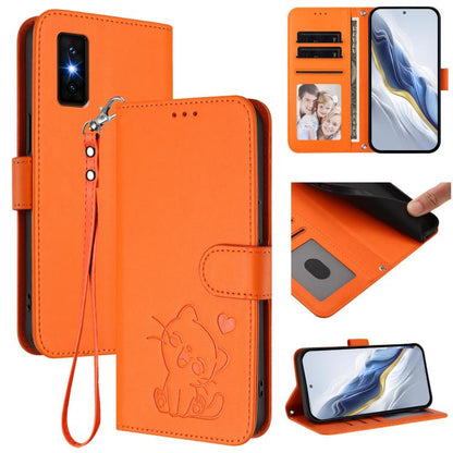Embossed Heart Cat Leather Phone Case with Hand Strap, For Infinix GT 30 Pro, For Infinix Note 50s 5G, For Infinix Note 50X 5G, For Infinix Note 50 Pro+ 5G, For Infinix Note 50 Pro 4G / 50 4G, For Infinix Hot 50i 4G / Smart 9 4G                        ...
