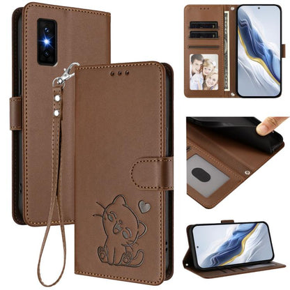 Embossed Heart Cat Leather Phone Case with Hand Strap, For Infinix GT 30 Pro, For Infinix Note 50s 5G, For Infinix Note 50X 5G, For Infinix Note 50 Pro+ 5G, For Infinix Note 50 Pro 4G / 50 4G, For Infinix Hot 50i 4G / Smart 9 4G                        ...