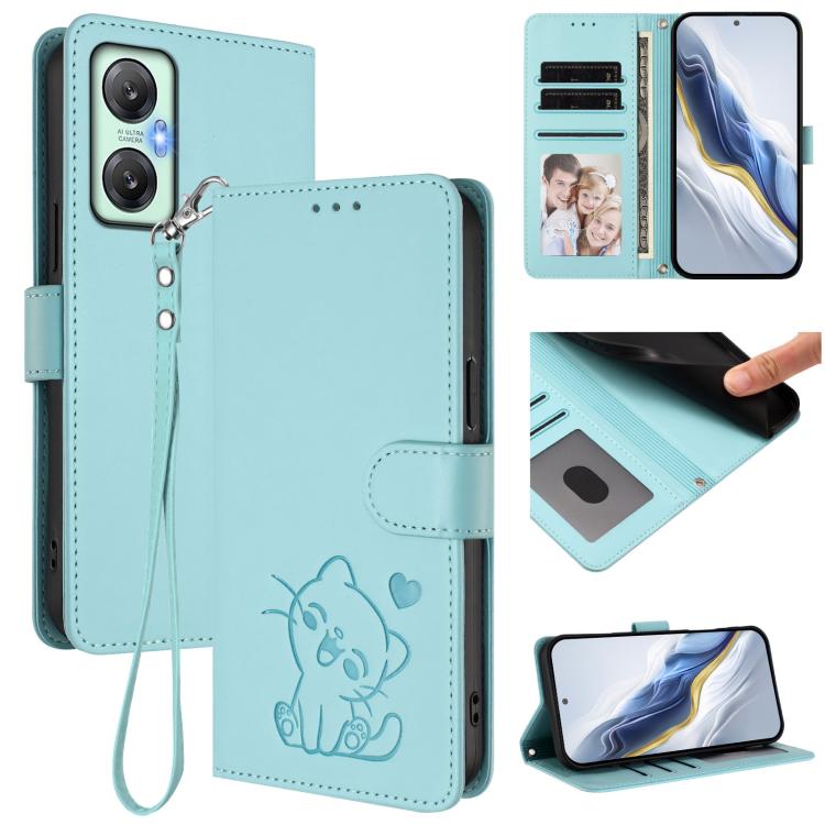 Embossed Heart Cat Leather Phone Case with Hand Strap, For Infinix Hot 30 Play 4G / NFC 4G, For Infinix Smart 7 Plus / 7 HD, For Infinix Note 30 4G / 5G, For Infinix Note 30 VIP, For Infinix Hot 30i / X669, For Infinix Hot 30 4G                        ...