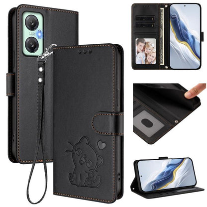 Embossed Heart Cat Leather Phone Case with Hand Strap, For Infinix Hot 30 Play 4G / NFC 4G, For Infinix Smart 7 Plus / 7 HD, For Infinix Note 30 4G / 5G, For Infinix Note 30 VIP, For Infinix Hot 30i / X669, For Infinix Hot 30 4G                        ...