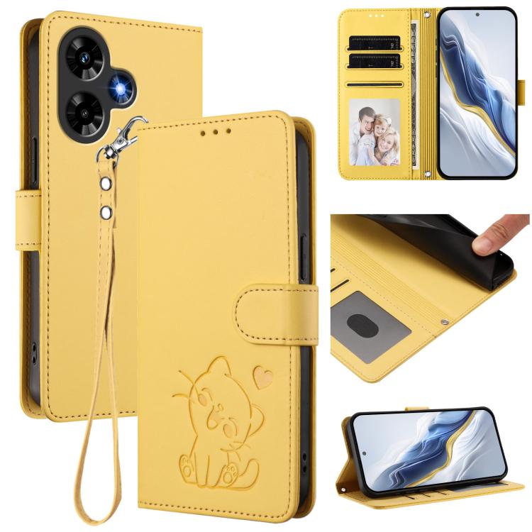 Embossed Heart Cat Leather Phone Case with Hand Strap, For Infinix Hot 30 Play 4G / NFC 4G, For Infinix Smart 7 Plus / 7 HD, For Infinix Note 30 4G / 5G, For Infinix Note 30 VIP, For Infinix Hot 30i / X669, For Infinix Hot 30 4G                        ...