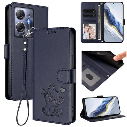 Embossed Heart Cat Leather Phone Case with Hand Strap, For Infinix Zero 40 4G / 5G, For Infinix Note 40X 5G, For Infinix Note 40 5G, For Infinix GT 20 Pro 5G, For Infinix Note 40 4G, For Infinix Hot 40 4G / 40 Pro 4G, For Infinix Zero 30 4G            ...