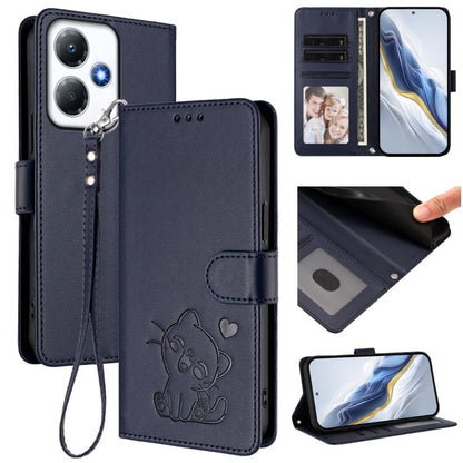 Embossed Heart Cat Leather Phone Case with Hand Strap, For Infinix Hot 30 Play 4G / NFC 4G, For Infinix Smart 7 Plus / 7 HD, For Infinix Note 30 4G / 5G, For Infinix Note 30 VIP, For Infinix Hot 30i / X669, For Infinix Hot 30 4G                        ...