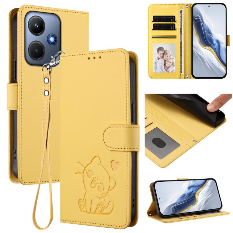 Embossed Heart Cat Leather Phone Case with Hand Strap, For Infinix Hot 30 Play 4G / NFC 4G, For Infinix Smart 7 Plus / 7 HD, For Infinix Note 30 4G / 5G, For Infinix Note 30 VIP, For Infinix Hot 30i / X669, For Infinix Hot 30 4G                        ...