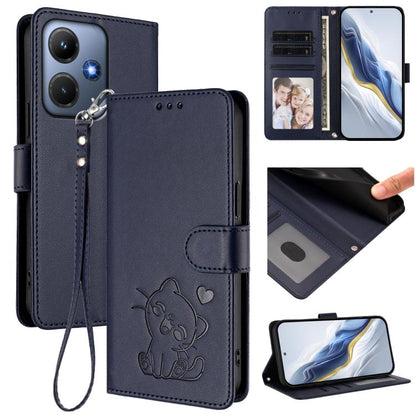 Embossed Heart Cat Leather Phone Case with Hand Strap, For Infinix Hot 30 Play 4G / NFC 4G, For Infinix Smart 7 Plus / 7 HD, For Infinix Note 30 4G / 5G, For Infinix Note 30 VIP, For Infinix Hot 30i / X669, For Infinix Hot 30 4G                        ...