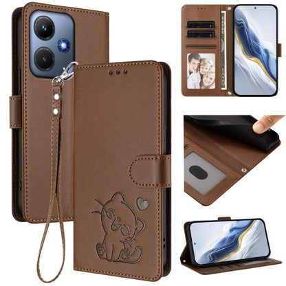 Embossed Heart Cat Leather Phone Case with Hand Strap, For Infinix Hot 30 Play 4G / NFC 4G, For Infinix Smart 7 Plus / 7 HD, For Infinix Note 30 4G / 5G, For Infinix Note 30 VIP, For Infinix Hot 30i / X669, For Infinix Hot 30 4G                        ...
