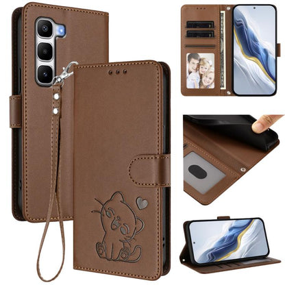Embossed Heart Cat Leather Phone Case with Hand Strap, For Infinix GT 50 Pro 5G, For Infinix Note Edge 5G, For Infinix Smart 20 4G, For Infinix Note 60 5G / Note 60 Pro 5G, For Infinix Hot 60 4G / 60i 4G, For Infinix Hot 60 Pro+ 4G                     ...