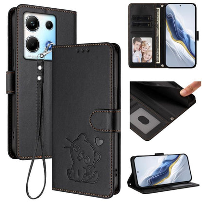 Embossed Heart Cat Leather Phone Case with Hand Strap, For Infinix Hot 30 Play 4G / NFC 4G, For Infinix Smart 7 Plus / 7 HD, For Infinix Note 30 4G / 5G, For Infinix Note 30 VIP, For Infinix Hot 30i / X669, For Infinix Hot 30 4G                        ...