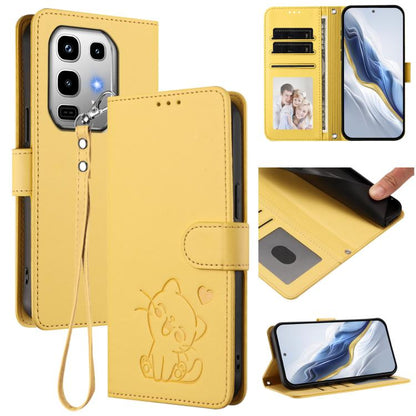 Embossed Heart Cat Leather Phone Case with Hand Strap, For Infinix GT 30 Pro, For Infinix Note 50s 5G, For Infinix Note 50X 5G, For Infinix Note 50 Pro+ 5G, For Infinix Note 50 Pro 4G / 50 4G, For Infinix Hot 50i 4G / Smart 9 4G                        ...