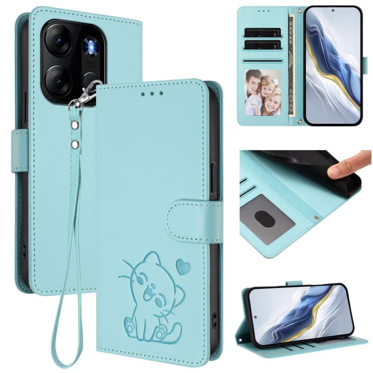 Embossed Heart Cat Leather Phone Case with Hand Strap, For Infinix Hot 30 Play 4G / NFC 4G, For Infinix Smart 7 Plus / 7 HD, For Infinix Note 30 4G / 5G, For Infinix Note 30 VIP, For Infinix Hot 30i / X669, For Infinix Hot 30 4G                        ...