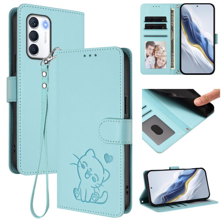 Embossed Heart Cat Leather Phone Case with Hand Strap, For Infinix Hot 12i / 20i, For Infinix Zero 5G 2023, For Infinix Hot 20 Play, For Infinix Hot 20 4G, For Infinix Zero 20, For Infinix Note 12 2023 / 12 Pro 4G, For Infinix Hot 12 Play