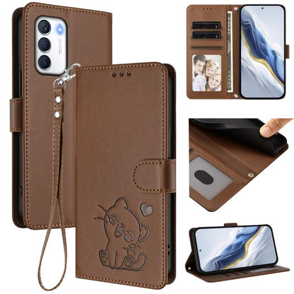 Embossed Heart Cat Leather Phone Case with Hand Strap, For Infinix Hot 12i / 20i, For Infinix Zero 5G 2023, For Infinix Hot 20 Play, For Infinix Hot 20 4G, For Infinix Zero 20, For Infinix Note 12 2023 / 12 Pro 4G, For Infinix Hot 12 Play