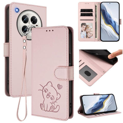 Embossed Heart Cat Leather Phone Case with Hand Strap, For Infinix Zero 40 4G / 5G, For Infinix Note 40X 5G, For Infinix Note 40 5G, For Infinix GT 20 Pro 5G, For Infinix Note 40 4G, For Infinix Hot 40 4G / 40 Pro 4G, For Infinix Zero 30 4G            ...