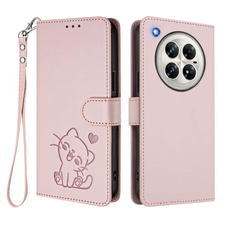 Embossed Heart Cat Leather Phone Case with Hand Strap, For Infinix Zero 40 4G / 5G, For Infinix Note 40X 5G, For Infinix Note 40 5G, For Infinix GT 20 Pro 5G, For Infinix Note 40 4G, For Infinix Hot 40 4G / 40 Pro 4G, For Infinix Zero 30 4G            ...