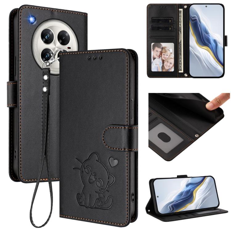 Embossed Heart Cat Leather Phone Case with Hand Strap, For Infinix Zero 40 4G / 5G, For Infinix Note 40X 5G, For Infinix Note 40 5G, For Infinix GT 20 Pro 5G, For Infinix Note 40 4G, For Infinix Hot 40 4G / 40 Pro 4G, For Infinix Zero 30 4G            ...
