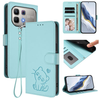 Embossed Heart Cat Leather Phone Case with Hand Strap, For Infinix GT 50 Pro 5G, For Infinix Note Edge 5G, For Infinix Smart 20 4G, For Infinix Note 60 5G / Note 60 Pro 5G, For Infinix Hot 60 4G / 60i 4G, For Infinix Hot 60 Pro+ 4G                     ...