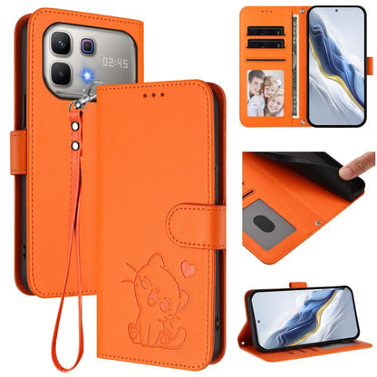 Embossed Heart Cat Leather Phone Case with Hand Strap, For Infinix GT 50 Pro 5G, For Infinix Note Edge 5G, For Infinix Smart 20 4G, For Infinix Note 60 5G / Note 60 Pro 5G, For Infinix Hot 60 4G / 60i 4G, For Infinix Hot 60 Pro+ 4G                     ...