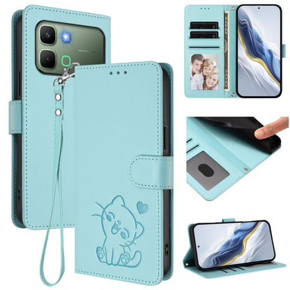 Embossed Heart Cat Leather Phone Case with Hand Strap, For Infinix GT 50 Pro 5G, For Infinix Note Edge 5G, For Infinix Smart 20 4G, For Infinix Note 60 5G / Note 60 Pro 5G, For Infinix Hot 60 4G / 60i 4G, For Infinix Hot 60 Pro+ 4G                     ...