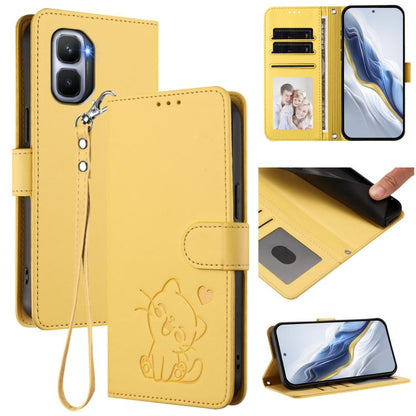 Embossed Heart Cat Leather Phone Case with Hand Strap, For Infinix GT 50 Pro 5G, For Infinix Note Edge 5G, For Infinix Smart 20 4G, For Infinix Note 60 5G / Note 60 Pro 5G, For Infinix Hot 60 4G / 60i 4G, For Infinix Hot 60 Pro+ 4G                     ...