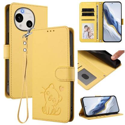 Embossed Heart Cat Leather Phone Case with Hand Strap, For Sharp Aquos wish6, For Sharp Aquos R11, For Sharp Aquos Sense 10, For Sharp Aquos R10, For Sharp Aquos wish5, For Sharp Basio Active3, For Sharp Aquos Sense9 Plus, For Sharp Aquos Sense9       ...