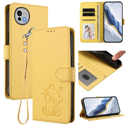 Embossed Heart Cat Leather Phone Case with Hand Strap, For Sharp Aquos wish6, For Sharp Aquos R11, For Sharp Aquos Sense 10, For Sharp Aquos R10, For Sharp Aquos wish5, For Sharp Basio Active3, For Sharp Aquos Sense9 Plus, For Sharp Aquos Sense9       ...