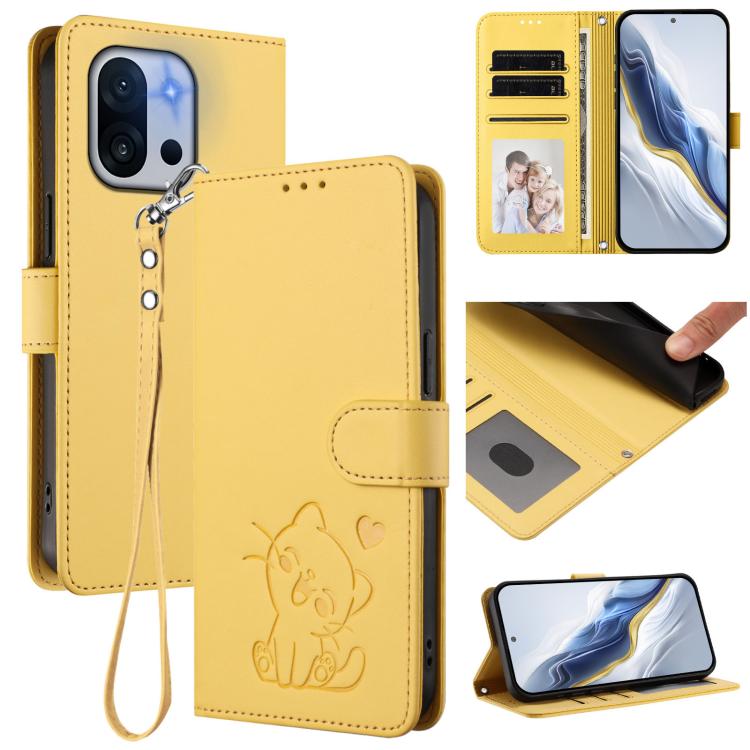 Embossed Heart Cat Leather Phone Case with Hand Strap, For OnePlus Turbo 6X Pro 5G, For OnePlus Turbo 6 / 6V 5G, For OnePlus Nord 5 5G / Ace 5 Ultra, For OnePlus Nord CE5 / Ace 5 Racing, For OnePlus 13T 5G, For OnePlus 13R / Ace 5 Pro / Ace 5          ...