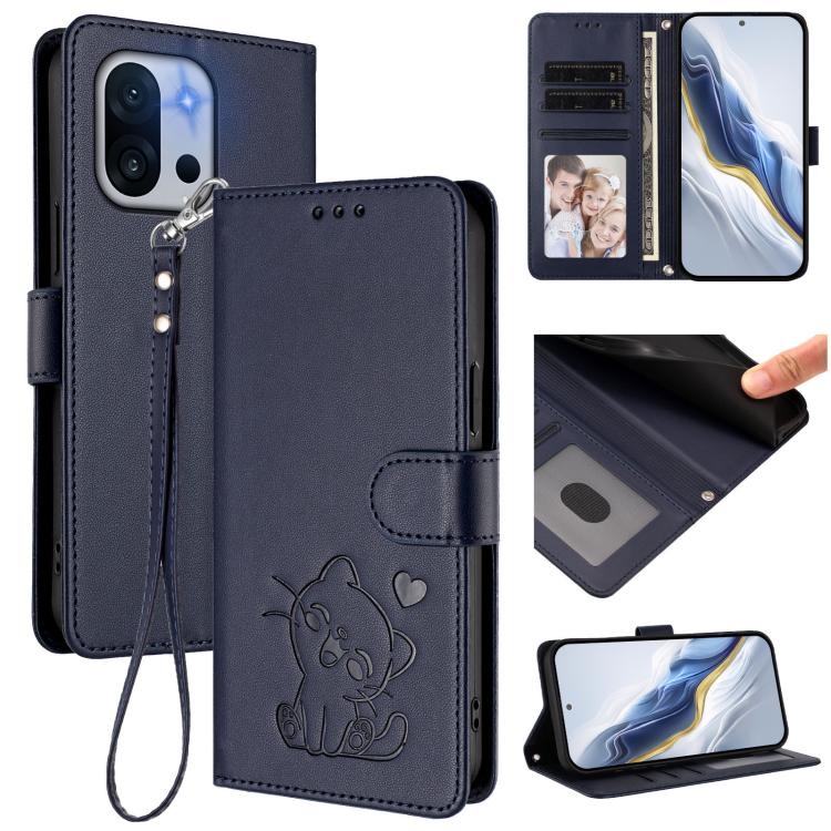 Embossed Heart Cat Leather Phone Case with Hand Strap, For OnePlus Turbo 6X Pro 5G, For OnePlus Turbo 6 / 6V 5G, For OnePlus Nord 5 5G / Ace 5 Ultra, For OnePlus Nord CE5 / Ace 5 Racing, For OnePlus 13T 5G, For OnePlus 13R / Ace 5 Pro / Ace 5          ...