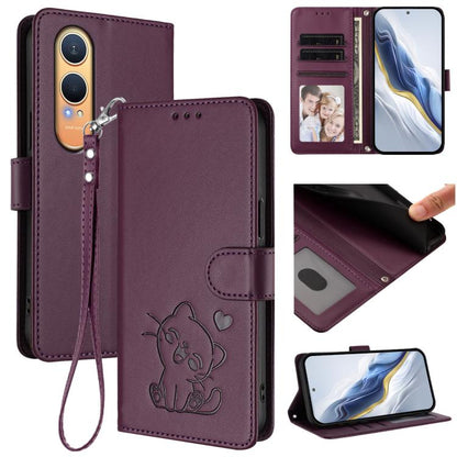 Embossed Heart Cat Leather Phone Case with Hand Strap, For OnePlus Turbo 6X Pro 5G, For OnePlus Turbo 6 / 6V 5G, For OnePlus Nord 5 5G / Ace 5 Ultra, For OnePlus Nord CE5 / Ace 5 Racing, For OnePlus 13T 5G, For OnePlus 13R / Ace 5 Pro / Ace 5          ...