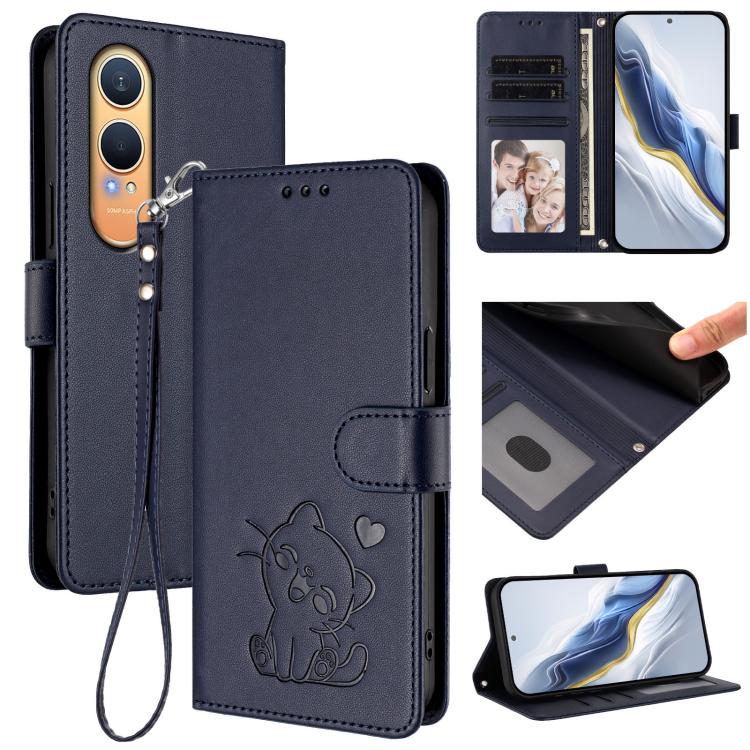 Embossed Heart Cat Leather Phone Case with Hand Strap, For OnePlus Turbo 6X Pro 5G, For OnePlus Turbo 6 / 6V 5G, For OnePlus Nord 5 5G / Ace 5 Ultra, For OnePlus Nord CE5 / Ace 5 Racing, For OnePlus 13T 5G, For OnePlus 13R / Ace 5 Pro / Ace 5          ...