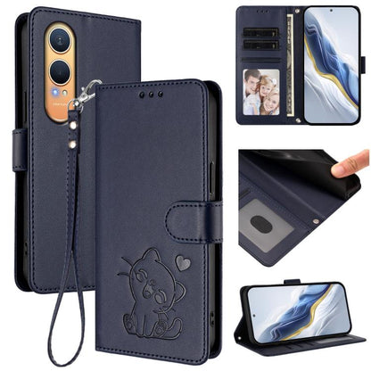Embossed Heart Cat Leather Phone Case with Hand Strap, For OnePlus Turbo 6X Pro 5G, For OnePlus Turbo 6 / 6V 5G, For OnePlus Nord 5 5G / Ace 5 Ultra, For OnePlus Nord CE5 / Ace 5 Racing, For OnePlus 13T 5G, For OnePlus 13R / Ace 5 Pro / Ace 5          ...