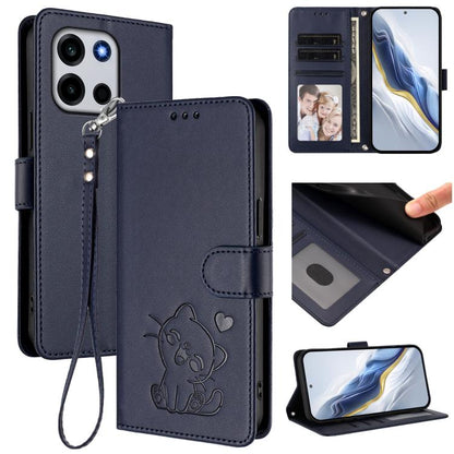 Embossed Heart Cat Leather Phone Case with Hand Strap, For OnePlus Turbo 6X Pro 5G, For OnePlus Turbo 6 / 6V 5G, For OnePlus Nord 5 5G / Ace 5 Ultra, For OnePlus Nord CE5 / Ace 5 Racing, For OnePlus 13T 5G, For OnePlus 13R / Ace 5 Pro / Ace 5          ...