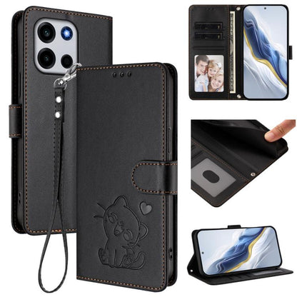 Embossed Heart Cat Leather Phone Case with Hand Strap, For OnePlus Turbo 6X Pro 5G, For OnePlus Turbo 6 / 6V 5G, For OnePlus Nord 5 5G / Ace 5 Ultra, For OnePlus Nord CE5 / Ace 5 Racing, For OnePlus 13T 5G, For OnePlus 13R / Ace 5 Pro / Ace 5          ...