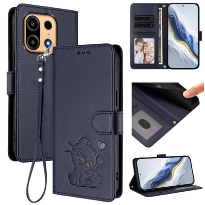 Embossed Heart Cat Leather Phone Case with Hand Strap, For OnePlus Turbo 6X Pro 5G, For OnePlus Turbo 6 / 6V 5G, For OnePlus Nord 5 5G / Ace 5 Ultra, For OnePlus Nord CE5 / Ace 5 Racing, For OnePlus 13T 5G, For OnePlus 13R / Ace 5 Pro / Ace 5          ...