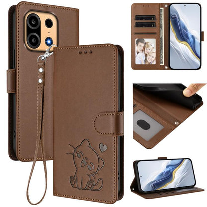 Embossed Heart Cat Leather Phone Case with Hand Strap, For OnePlus Turbo 6X Pro 5G, For OnePlus Turbo 6 / 6V 5G, For OnePlus Nord 5 5G / Ace 5 Ultra, For OnePlus Nord CE5 / Ace 5 Racing, For OnePlus 13T 5G, For OnePlus 13R / Ace 5 Pro / Ace 5          ...