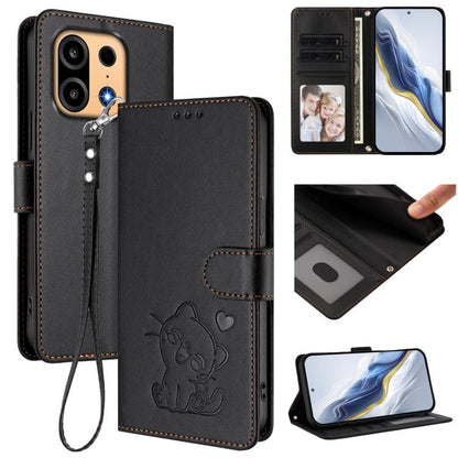 Embossed Heart Cat Leather Phone Case with Hand Strap, For OnePlus Turbo 6X Pro 5G, For OnePlus Turbo 6 / 6V 5G, For OnePlus Nord 5 5G / Ace 5 Ultra, For OnePlus Nord CE5 / Ace 5 Racing, For OnePlus 13T 5G, For OnePlus 13R / Ace 5 Pro / Ace 5          ...