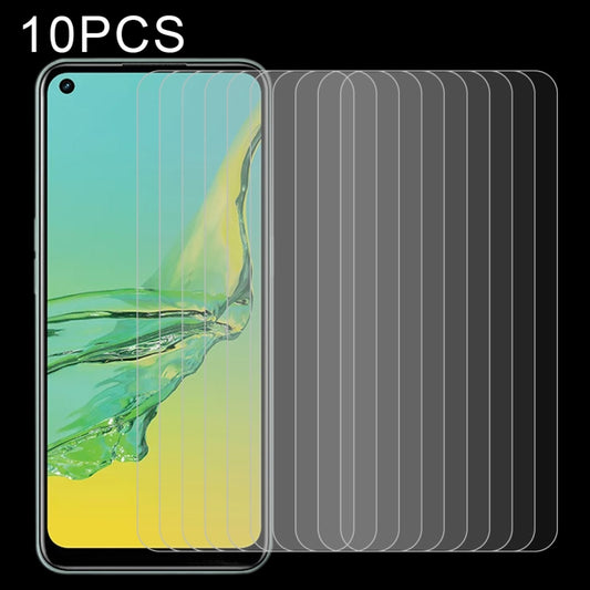 Tempered glass screen protector film on smartphone, 2.5D curved edges, 10-pack