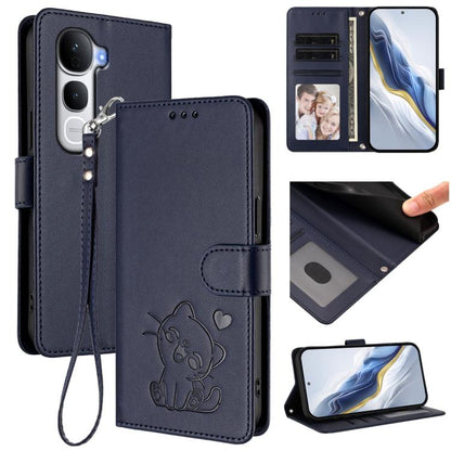 Embossed Heart Cat Leather Phone Case with Hand Strap, For vivo Y400 Pro 5G, For vivo X200 FE / vivo S30 Pro mini, For vivo S30, For vivo X200s, For vivo iQOO Z10 / Y300 Pro+ / T4, For vivo iQOO Z10x / Y29 4G / T4x / Y300t, For vivo V50 / vivo V50e    ...